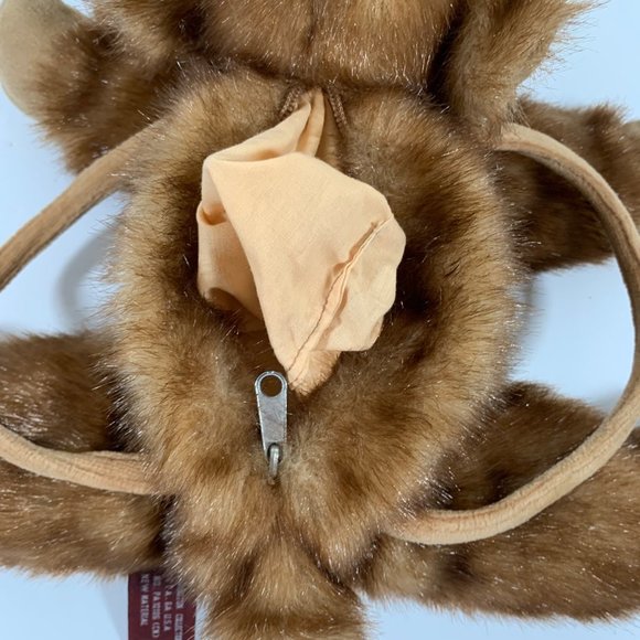Bearington Moose Tracks Fur Purse Realistic Handbag Plush Toy Teddy Animal - Picture 7 of 12